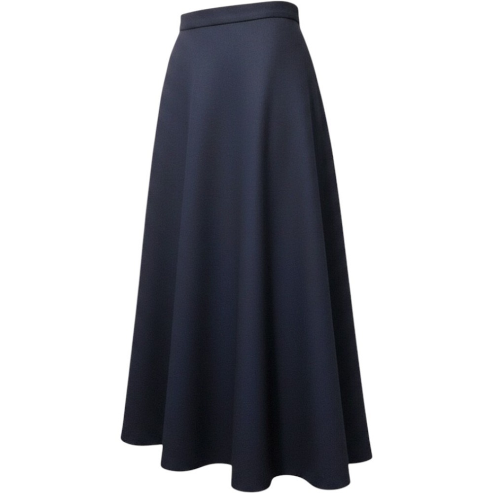 David Brooks Ltd Vintage 70s Navy Blue 100% Pure Wool Pleated Midi Skirt 4P EUC